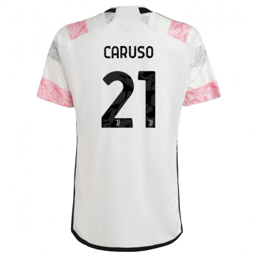 Kandiny Muži Arianna Caruso #21 Biela Ružová Dresy Idegenbeli Csapatmez 2023/24 Triĭká