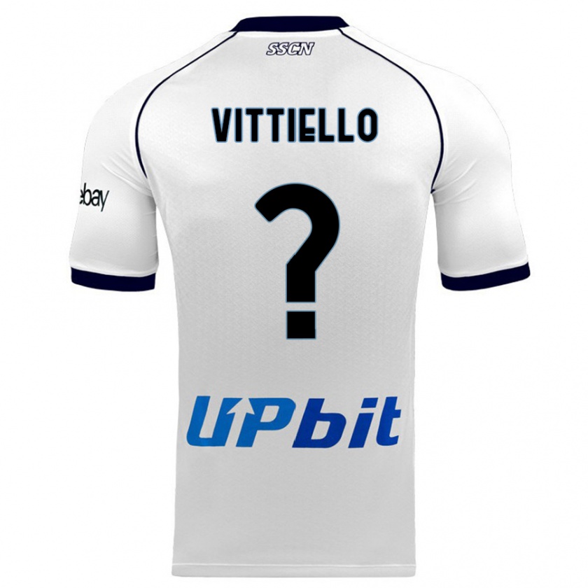 Kandiny Muži Antonio Vittiello #0 Biely Dresy Idegenbeli Csapatmez 2023/24 Triĭká