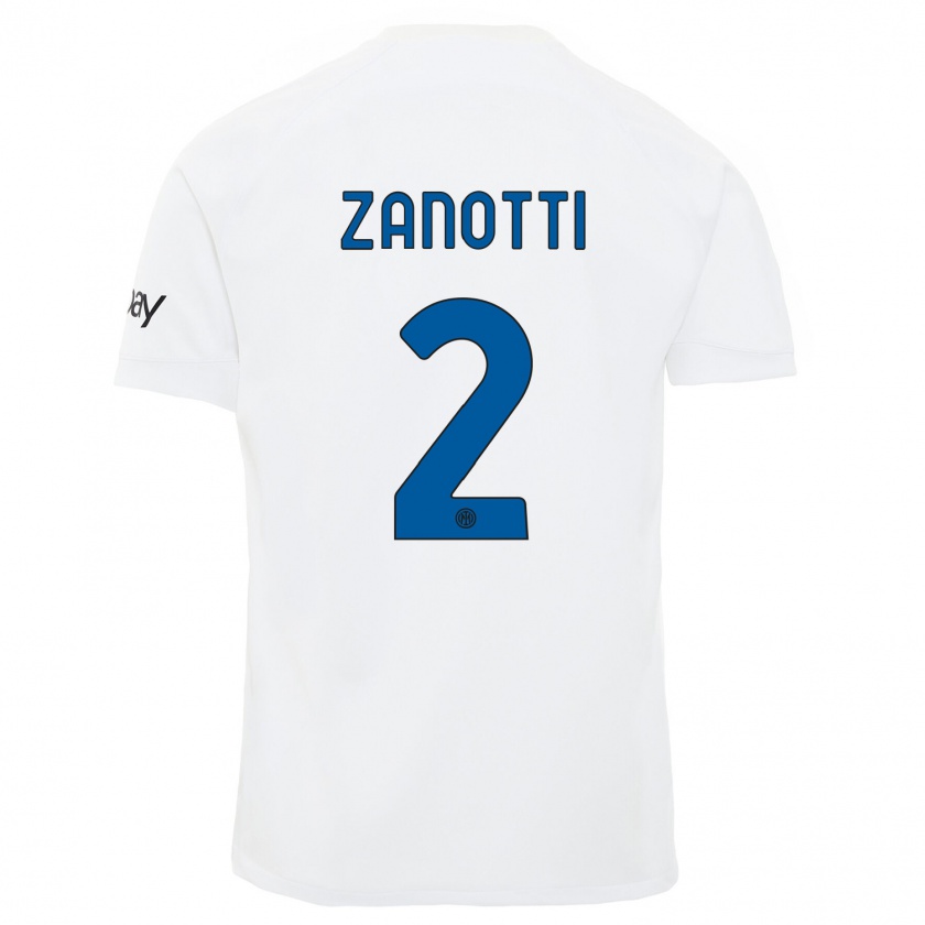 Kandiny Muži Mattia Zanotti #2 Biely Dresy Idegenbeli Csapatmez 2023/24 Triĭká