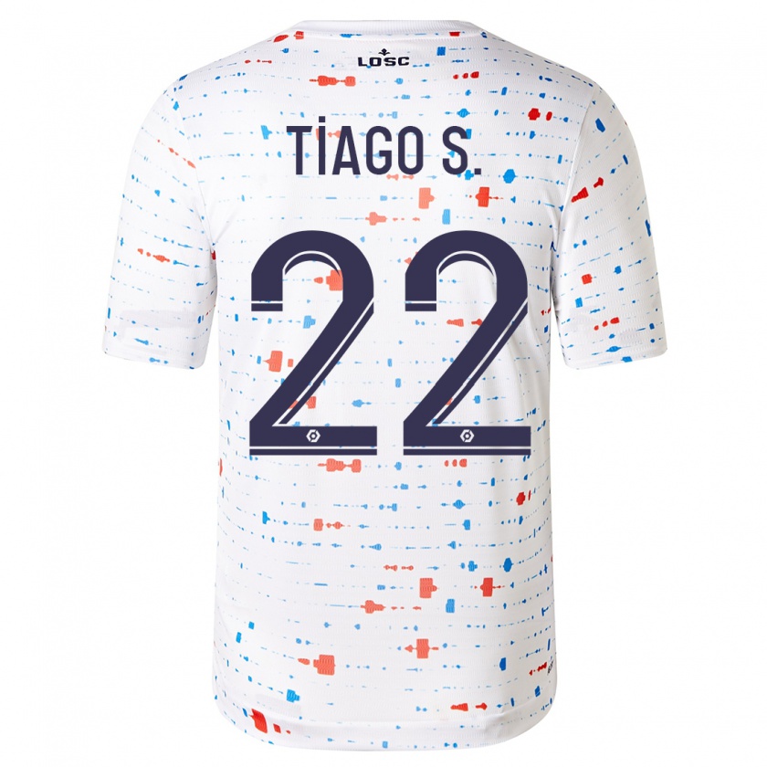 Kandiny Muži Tiago Santos #22 Biely Dresy Idegenbeli Csapatmez 2023/24 Triĭká