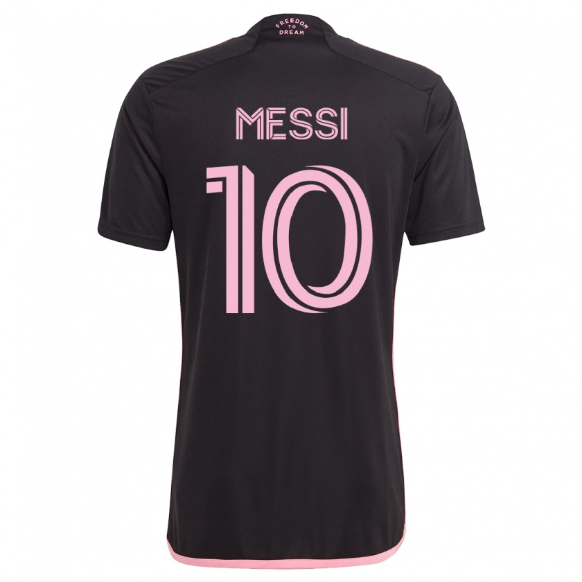 Kandiny Muži Lionel Messi #10 Čierna Dresy Idegenbeli Csapatmez 2023/24 Triĭká