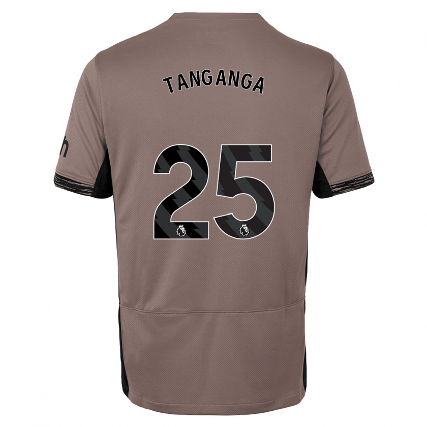 Kandiny Muži Japhet Tanganga #25 Tmavo Béžová Dresy Tretia Csapatmez 2023/24 Triĭká