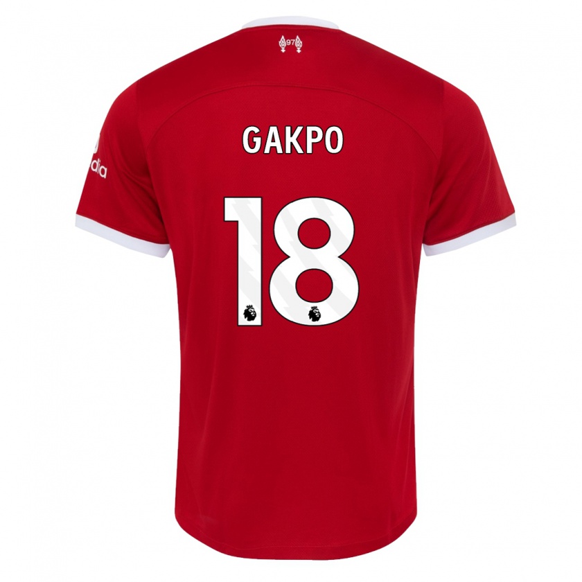 Kandiny Ženy Cody Gakpo #18 Červená Dresy Hazai Csapatmez 2023/24 Triĭká