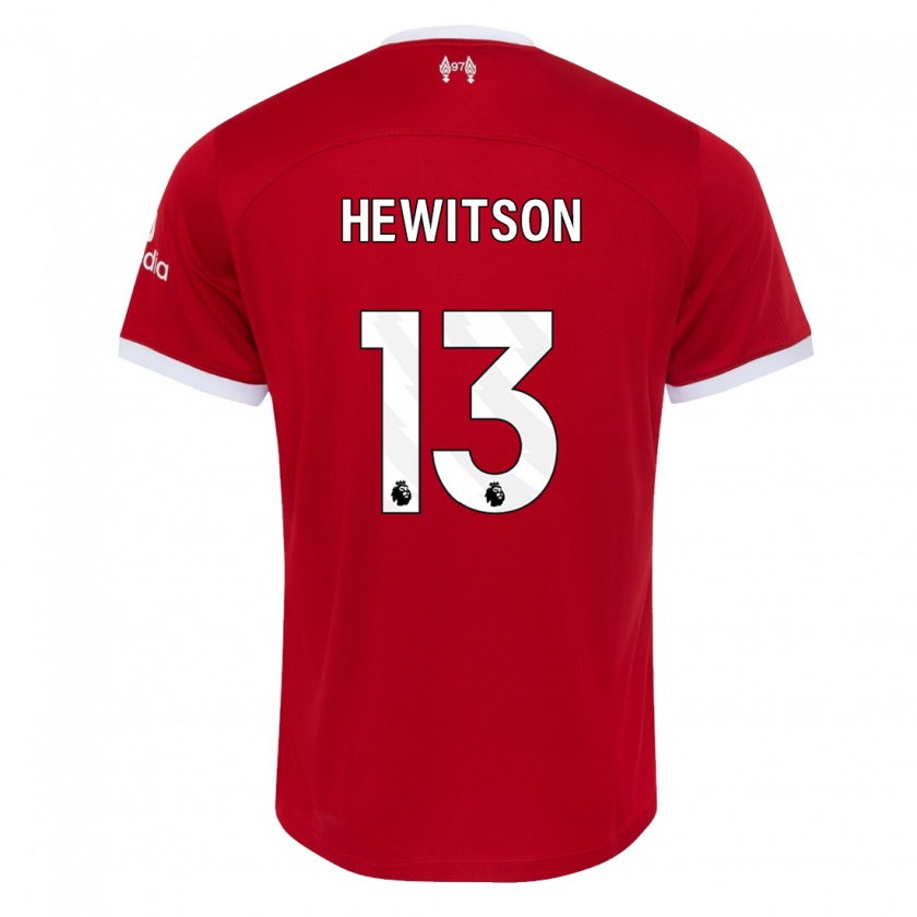 Kandiny Ženy Luke Hewitson #13 Červená Dresy Hazai Csapatmez 2023/24 Triĭká