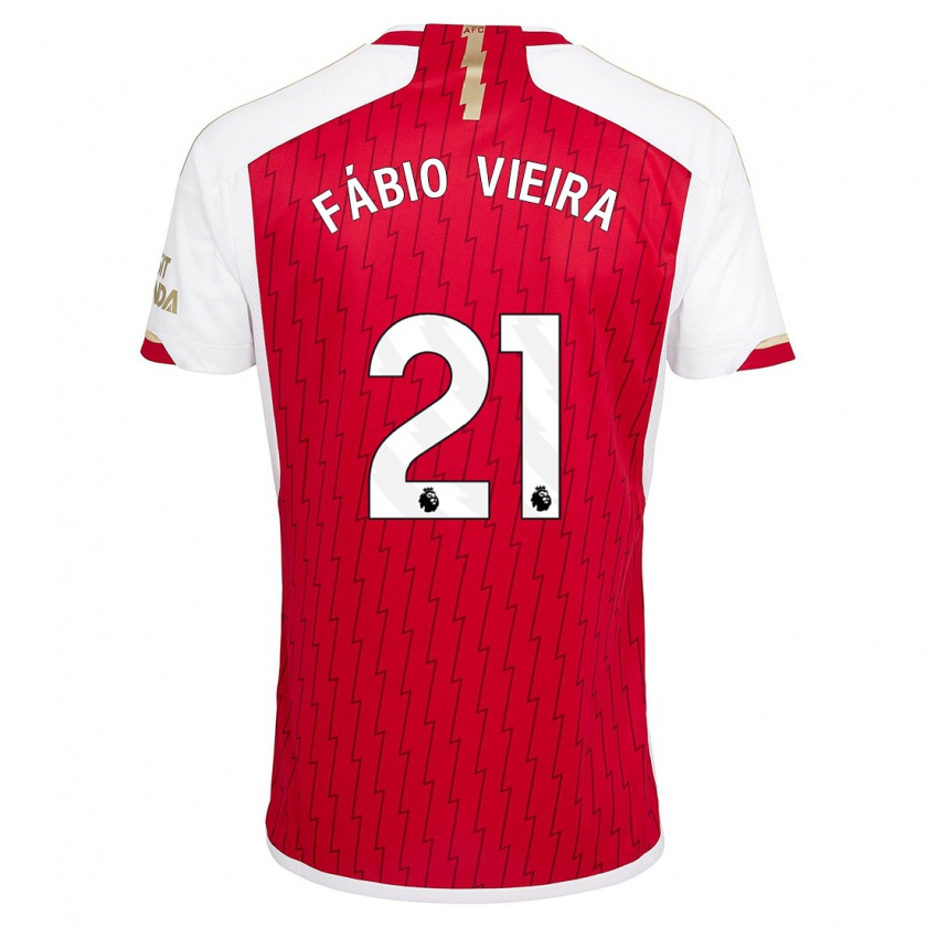Kandiny Ženy Fábio Vieira #21 Červená Dresy Hazai Csapatmez 2023/24 Triĭká