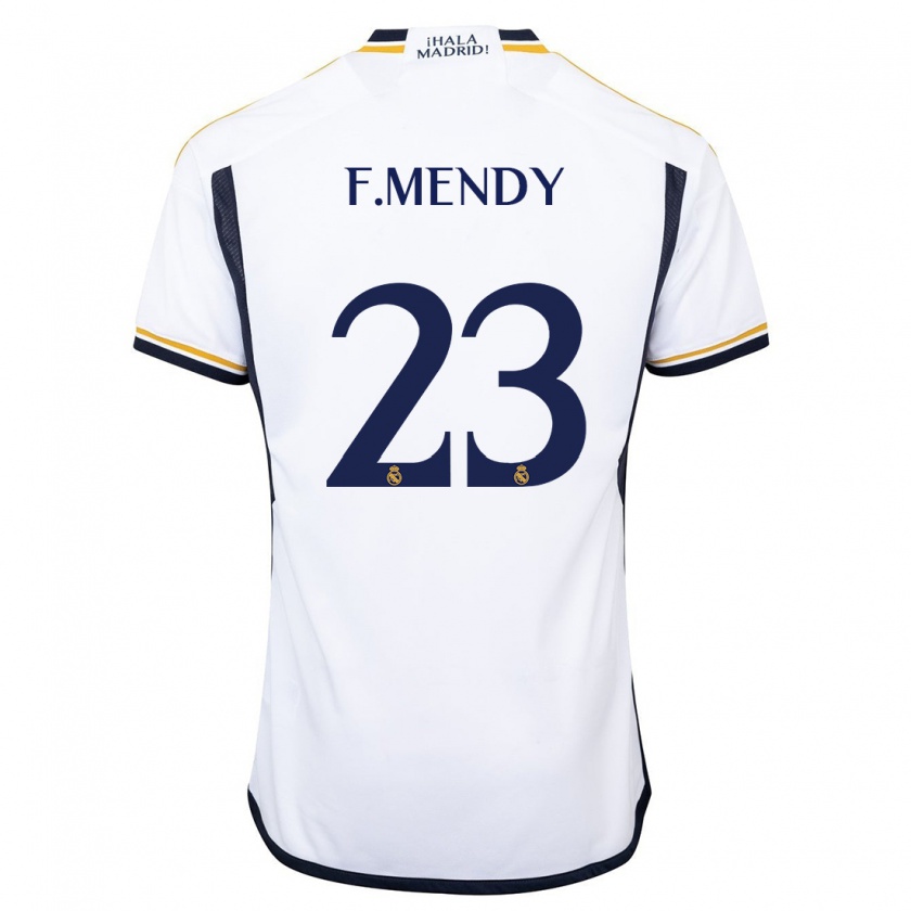 Kandiny Ženy Ferland Mendy #23 Biely Dresy Hazai Csapatmez 2023/24 Triĭká