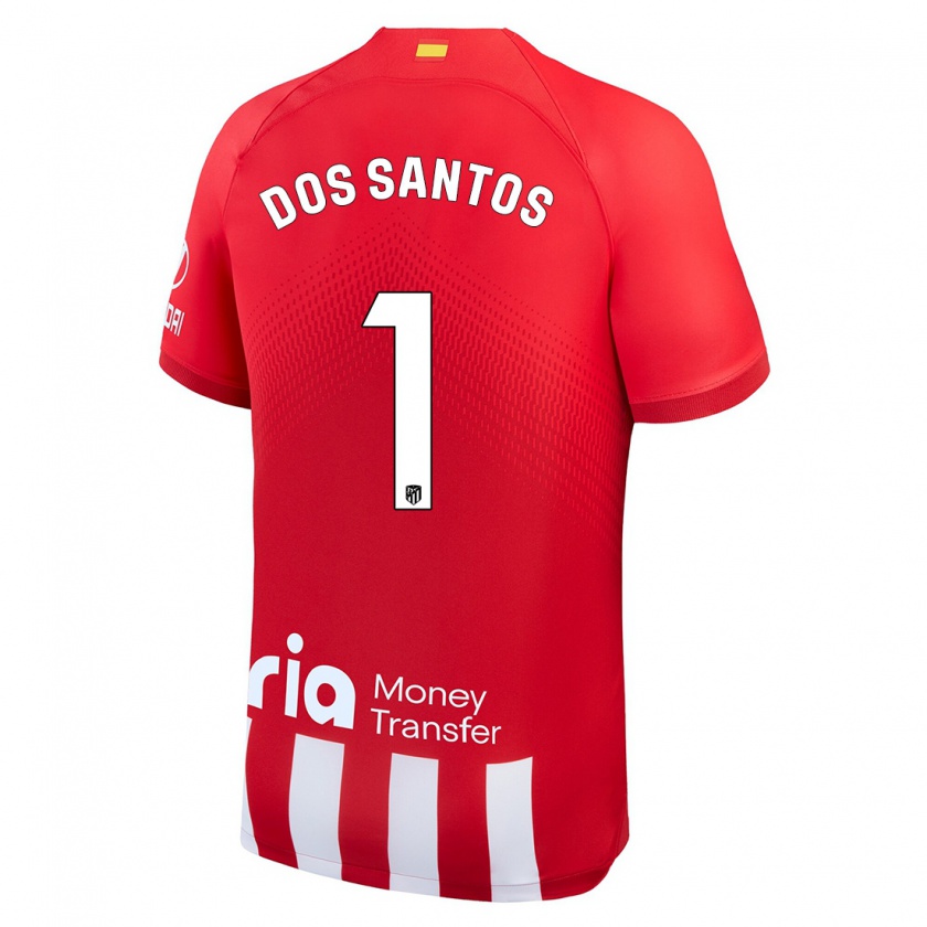Kandiny Ženy Alex Dos Santos #1 Červená Biela Dresy Hazai Csapatmez 2023/24 Triĭká