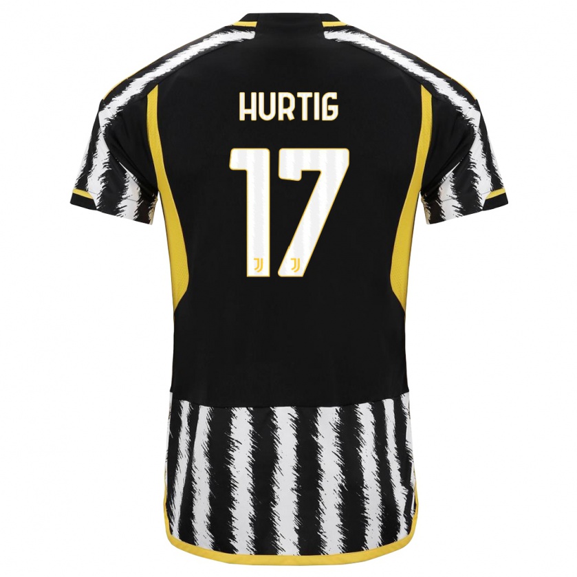 Kandiny Ženy Lina Hurtig #17 Čierna Biela Dresy Hazai Csapatmez 2023/24 Triĭká