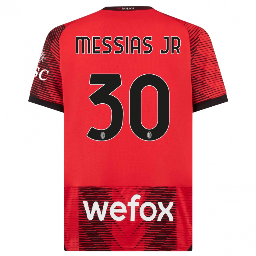 Kandiny Ženy Junior Messias #30 Červená Čierna Dresy Hazai Csapatmez 2023/24 Triĭká