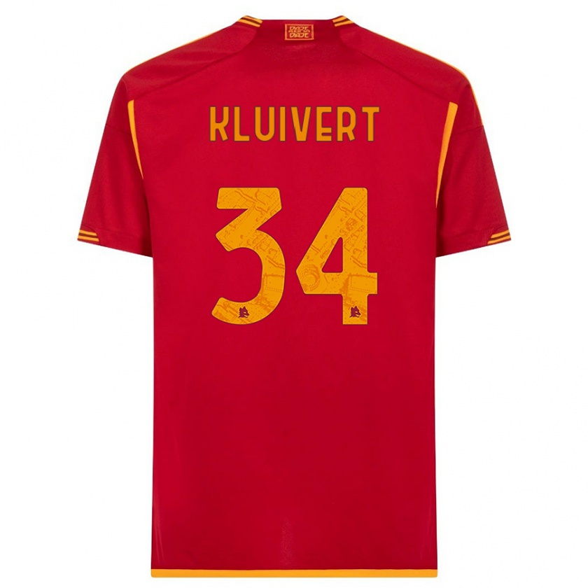 Kandiny Ženy Justin Kluivert #34 Červená Dresy Hazai Csapatmez 2023/24 Triĭká