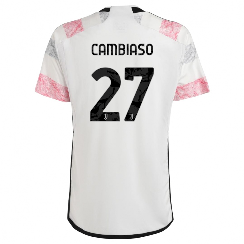 Kandiny Ženy Andrea Cambiaso #27 Biela Ružová Dresy Idegenbeli Csapatmez 2023/24 Triĭká