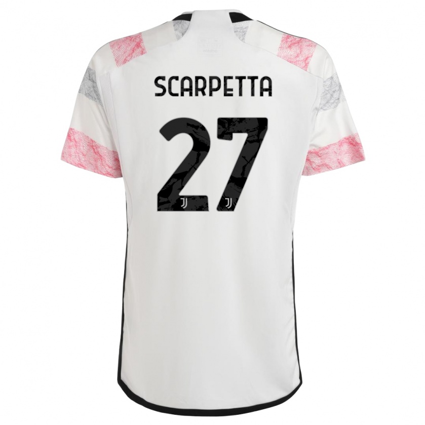Kandiny Ženy Jacopo Scarpetta #27 Biela Ružová Dresy Idegenbeli Csapatmez 2023/24 Triĭká