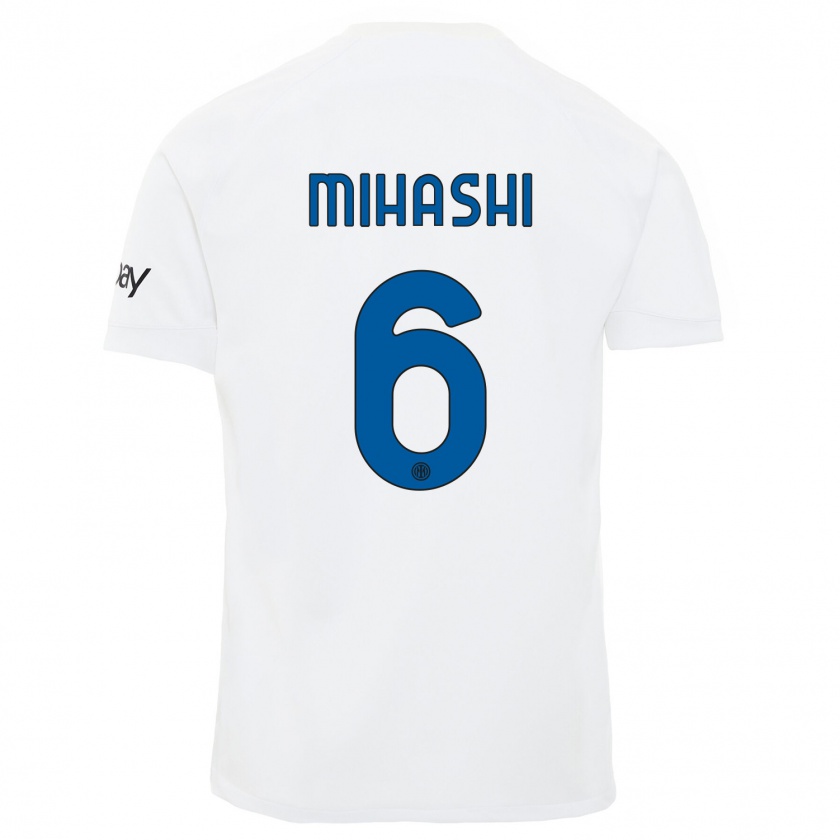 Kandiny Ženy Mana Mihashi #6 Biely Dresy Idegenbeli Csapatmez 2023/24 Triĭká