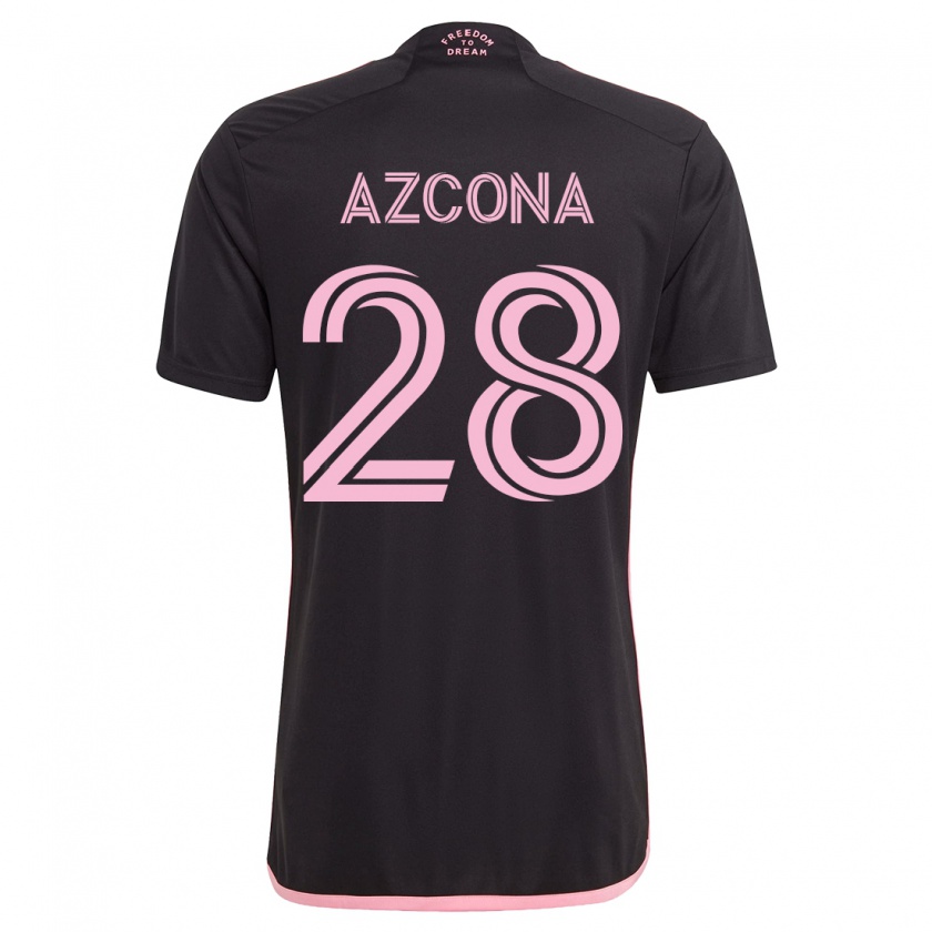 Kandiny Ženy Edison Azcona #28 Čierna Dresy Idegenbeli Csapatmez 2023/24 Triĭká
