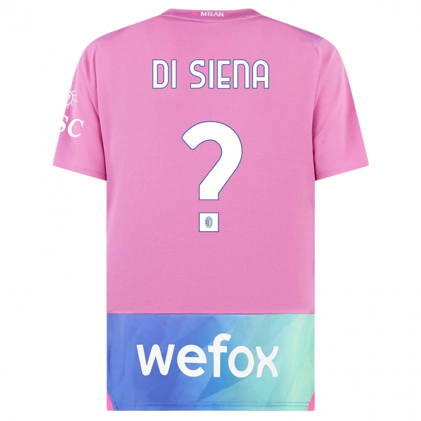 Kandiny Ženy Andrea Di Siena #0 Ružovo Fialová Dresy Tretia Csapatmez 2023/24 Triĭká