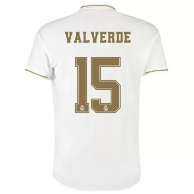 Muži Futbal Federico Valverde 15 Domáci Biely Dresy 2019/20 Košele Dres