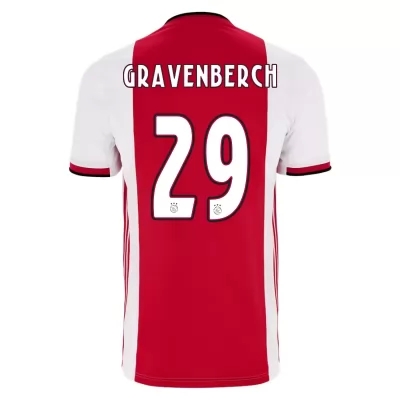 Muži Futbal Ryan Gravenberch 29 Domáci Červená Biela Dresy 2019/20 Košele Dres