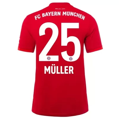 Muži Futbal Thomas Muller 25 Domáci Červená Dresy 2019/20 Košele Dres