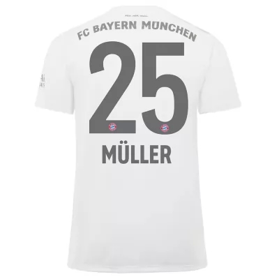 Muži Futbal Thomas Muller 25 Vonkajší Biely Dresy 2019/20 Košele Dres