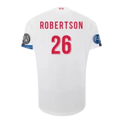 Deti Futbal Andrew Robertson 26 Vonkajší Biely Dresy 2019/20 Košele Dres