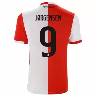 Deti Futbal Nicolai Jorgensen 9 Domáci Červená Biela Dresy 2019/20 Košele Dres
