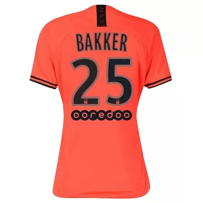 Ženy Futbal Mitchel Bakker 25 Vonkajší Oranžový Dresy 2019/20 Košele Dres