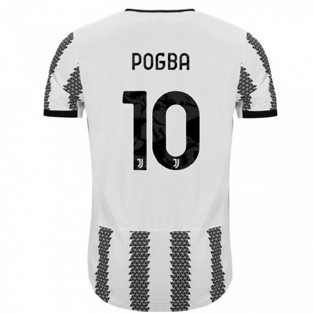 Kandiny Deti Paul Pogba #10 Biely Čierny Dresy Hazai Csapatmez 2022/23 Triĭká