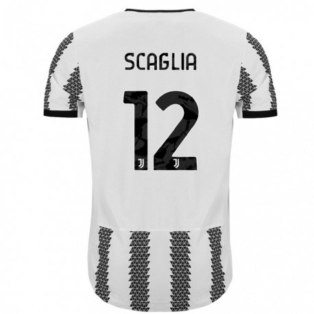 Kandiny Deti Simone Scaglia #12 Biely Čierny Dresy Hazai Csapatmez 2022/23 Triĭká
