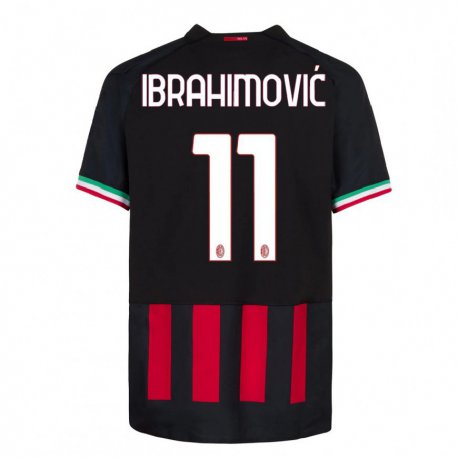 Kandiny Deti Zlatan Ibrahimovic #11 Čierna Červená Dresy Hazai Csapatmez 2022/23 Triĭká