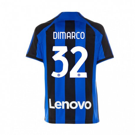 Kandiny Deti Federico Dimarco #32 Kráľovská Modrá Čierna Dresy Hazai Csapatmez 2022/23 Triĭká