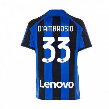 Kandiny Deti Danilo D'Ambrosio #33 Kráľovská Modrá Čierna Dresy Hazai Csapatmez 2022/23 Triĭká
