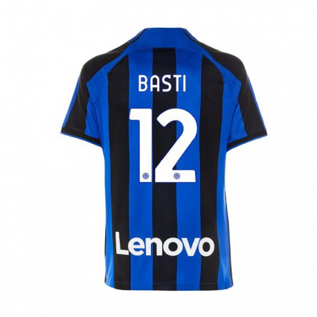 Kandiny Deti Matteo Basti #12 Kráľovská Modrá Čierna Dresy Hazai Csapatmez 2022/23 Triĭká