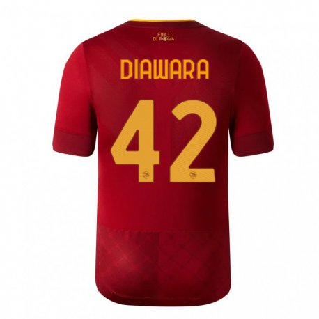 Kandiny Deti Amadou Diawara #42 Hnedá Červená Dresy Hazai Csapatmez 2022/23 Triĭká
