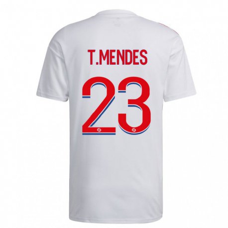 Kandiny Deti Thiago Mendes #23 Biela Modrá Červená Dresy Hazai Csapatmez 2022/23 Triĭká