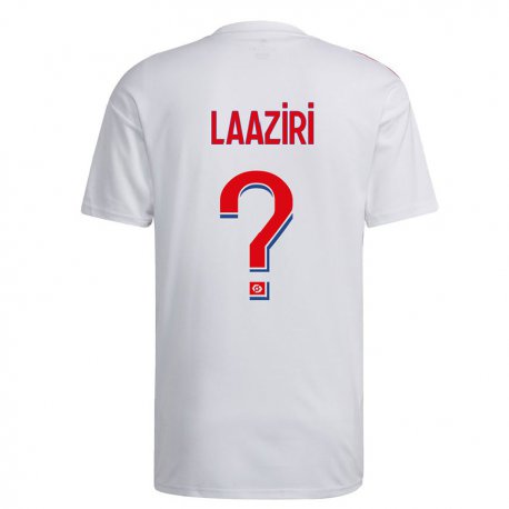 Kandiny Deti Achraf Laaziri #0 Biela Modrá Červená Dresy Hazai Csapatmez 2022/23 Triĭká