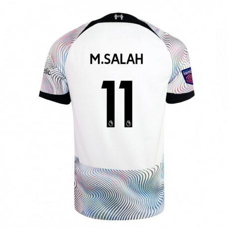 Kandiny Deti Mohamed Salah #11 Biela Farebná Dresy Idegenbeli Csapatmez 2022/23 Triĭká