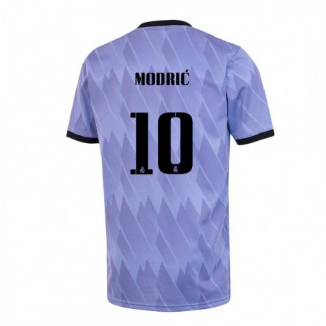 Kandiny Deti Luka Modric #10 Fialová Čierna Dresy Idegenbeli Csapatmez 2022/23 Triĭká