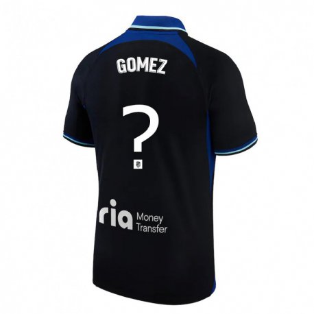 Kandiny Deti Christian Gomez #0 Čierna Biela Modrá Dresy Idegenbeli Csapatmez 2022/23 Triĭká