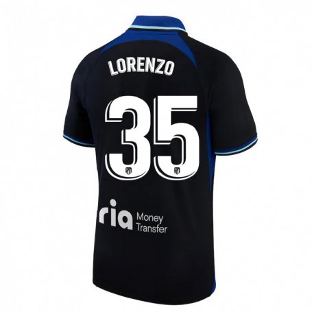 Kandiny Deti Diego Lorenzo #35 Čierna Biela Modrá Dresy Idegenbeli Csapatmez 2022/23 Triĭká