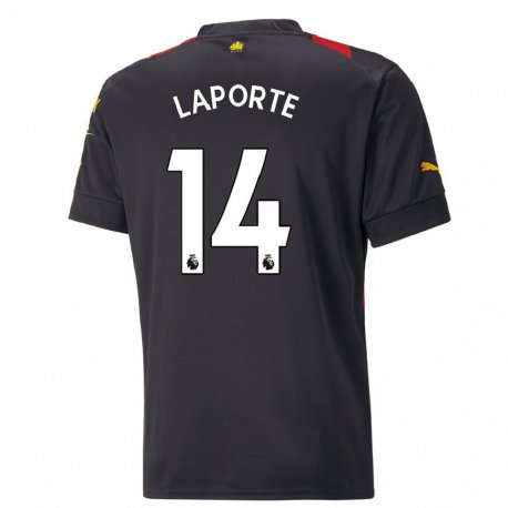 Kandiny Deti Aymeric Laporte #14 Čierna Červená Dresy Idegenbeli Csapatmez 2022/23 Triĭká