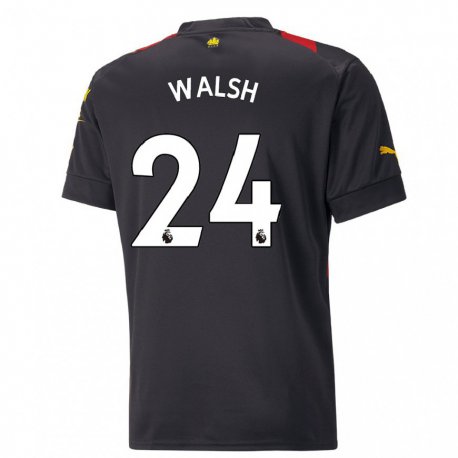 Kandiny Deti Keira Walsh #24 Čierna Červená Dresy Idegenbeli Csapatmez 2022/23 Triĭká