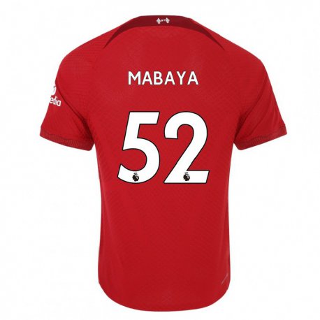 Kandiny Muži Isaac Mabaya #52 Tmavo Červená Dresy Hazai Csapatmez 2022/23 Triĭká