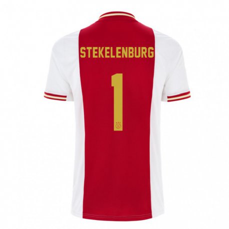 Kandiny Muži Maarten Stekelenburg #1 Tmavo Červená Biela Dresy Hazai Csapatmez 2022/23 Triĭká