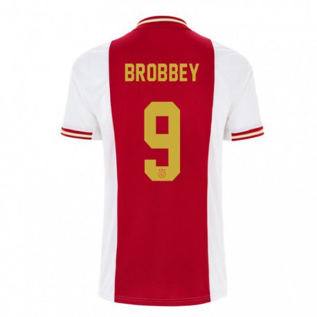 Kandiny Muži Brian Brobbey #9 Tmavo Červená Biela Dresy Hazai Csapatmez 2022/23 Triĭká