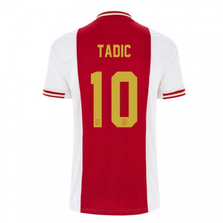 Kandiny Muži Dusan Tadic #10 Tmavo Červená Biela Dresy Hazai Csapatmez 2022/23 Triĭká