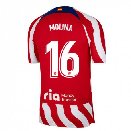Kandiny Muži Nahuel Molina #16 Červená Biela Modrá Dresy Hazai Csapatmez 2022/23 Triĭká