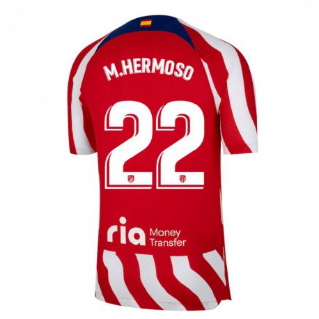 Kandiny Muži Mario Hermoso #22 Červená Biela Modrá Dresy Hazai Csapatmez 2022/23 Triĭká