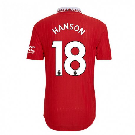 Kandiny Muži Kirsty Hanson #18 Červená Dresy Hazai Csapatmez 2022/23 Triĭká