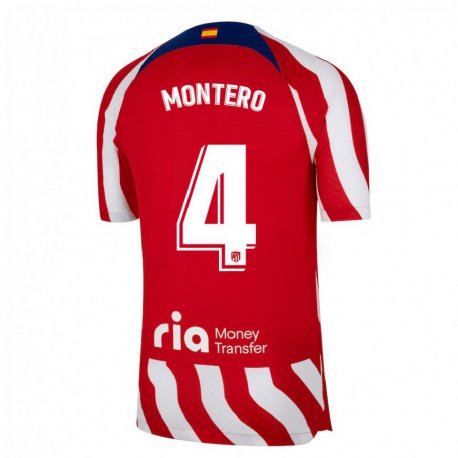 Kandiny Muži Francisco Montero #4 Červená Biela Modrá Dresy Hazai Csapatmez 2022/23 Triĭká