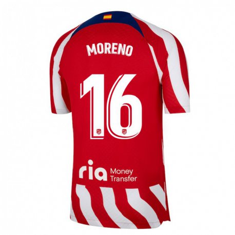 Kandiny Muži Marco Moreno #16 Červená Biela Modrá Dresy Hazai Csapatmez 2022/23 Triĭká